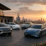 مقارنة بين أفضل السيارات الكهربائية في السعودية تضم Tesla Model 3 وTesla Model Y وBYD Seal وHyundai Ioniq 5 وLucid Air