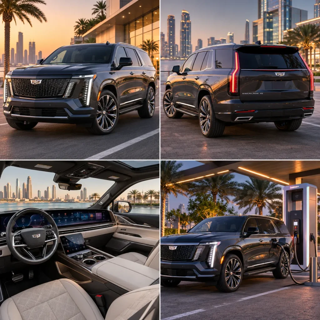 Cadillac Escalade IQ من الخارج والمقصورة والشحن السريع