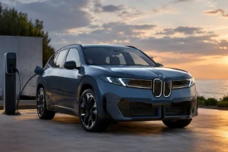 سيارة BMW iX3 الكهربائية الجديدة أثناء الشحن السريع، في مشهد يعكس نجاح السيارة في السوق الأوروبية وتصدرها فئة السيارات الكهربائية الفاخرة.