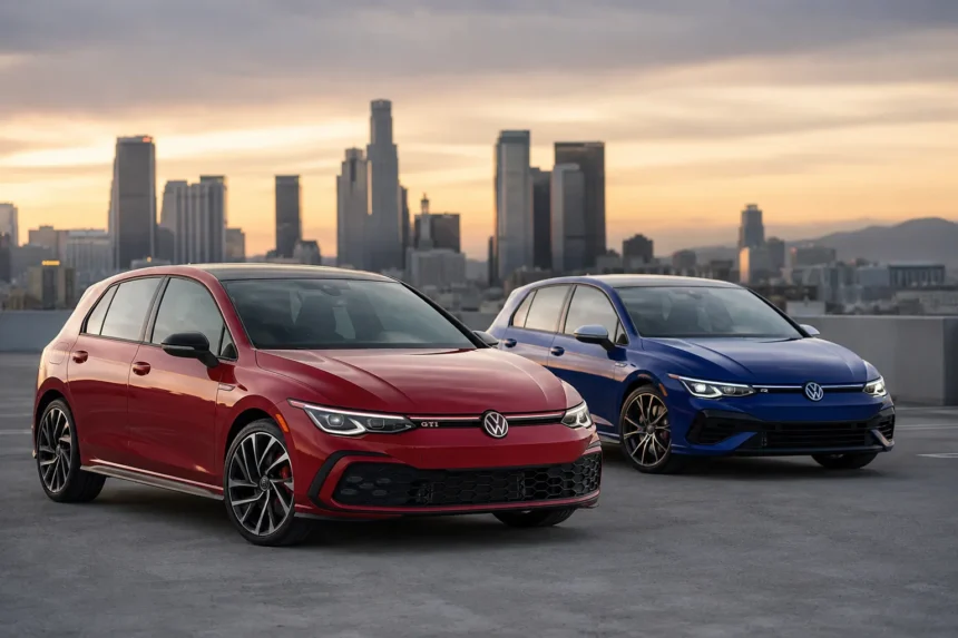 سيارتا فولكس فاجن Golf GTI وGolf R تجسدان فلسفة الأداء الرياضي التي تحرص الشركة على الحفاظ عليها في السوق الأمريكية.