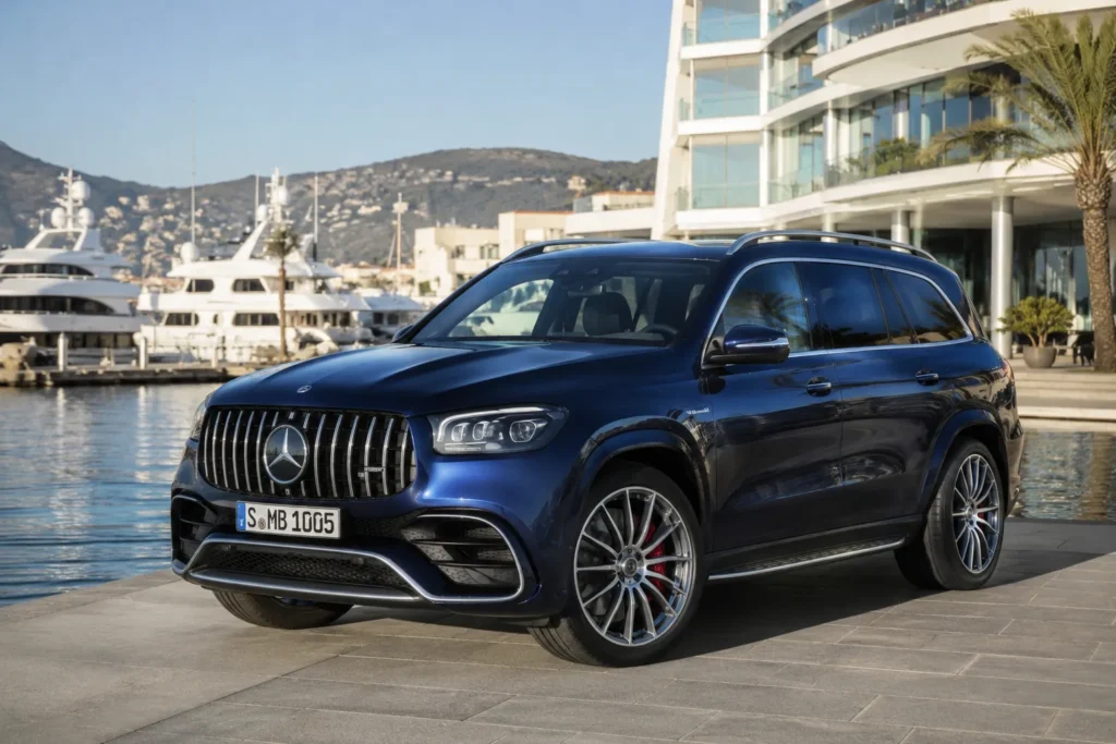 مرسيدس AMG GLS 63 الرياضية متعددة الاستخدامات بتصميم فاخر ومحرك V8 عالي الأداء.