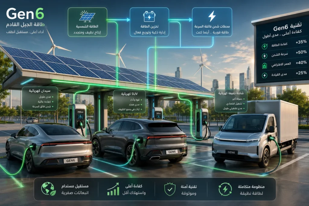 مستقبل بطاريات الجيل السادس في السيارات الكهربائية ومحطات الشحن فائقة السرعة