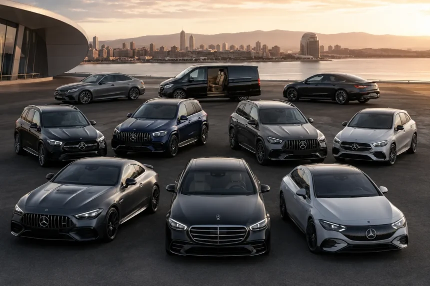 أبرز سيارات مرسيدس الجديدة لعام 2026 مع أحدث الطرازات الكهربائية وسيارات AMG الرياضية.