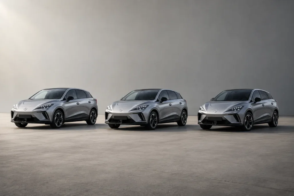 فئات من سيارة MG4 Electric للمقارنة