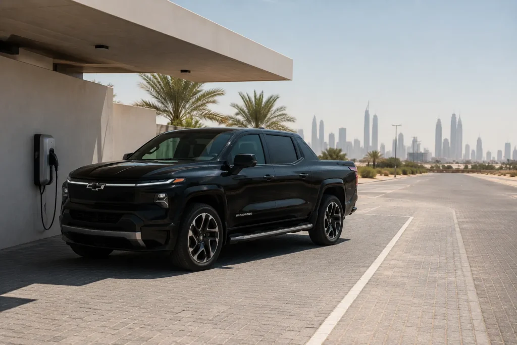 شيفروليه سيلفرادو EV في أجواء حارة بمنطقة الخليج