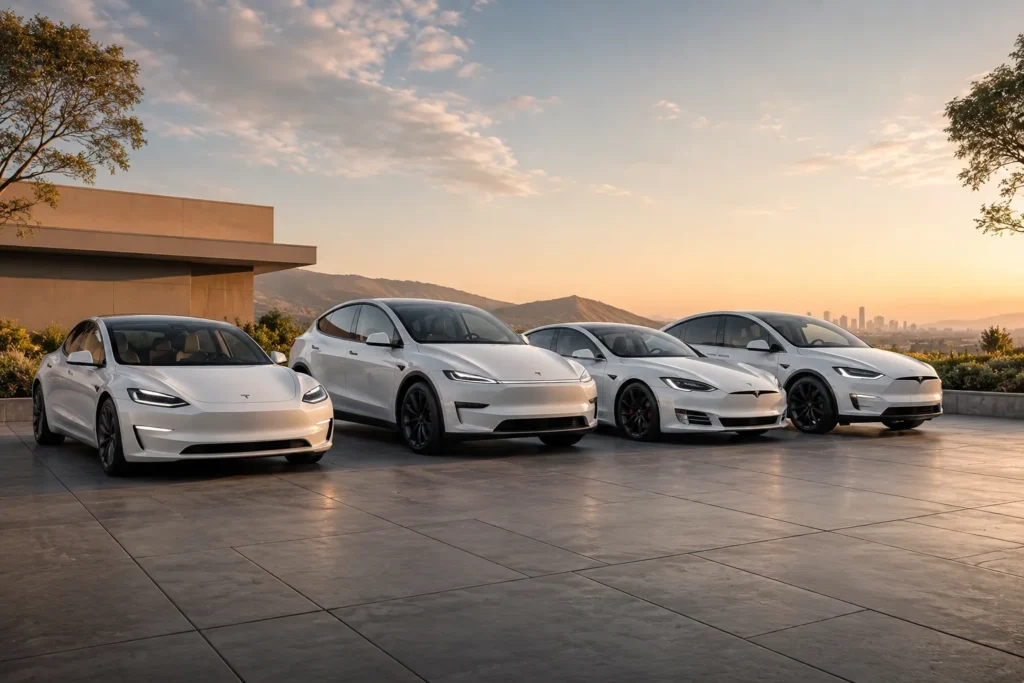 أحدث موديلات سيارات Tesla وتشمل Model 3 وModel Y وModel S وModel X