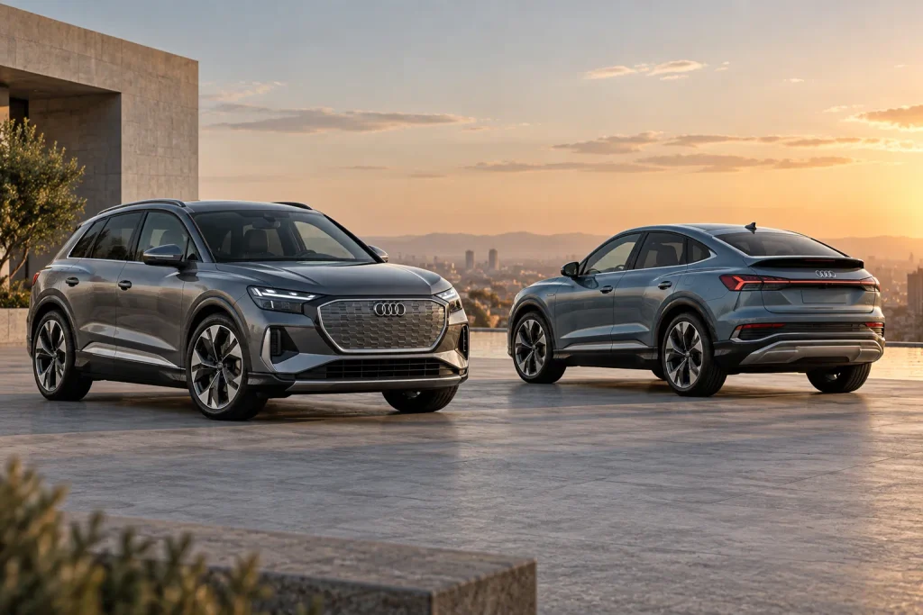 Audi Q4 e-tron وQ4 Sportback e-tron جنباً إلى جنب