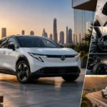 Nissan Leaf الكهربائية الجديدة في مشهد واقعي يعكس التصميم الحديث وتجربة القيادة اليومية