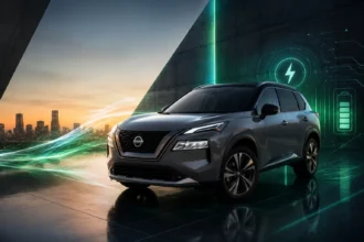 نيسان روج e-POWER بتقنية هجينة تجمع بين القيادة الكهربائية ومحرك بنزين لتوليد الطاقة