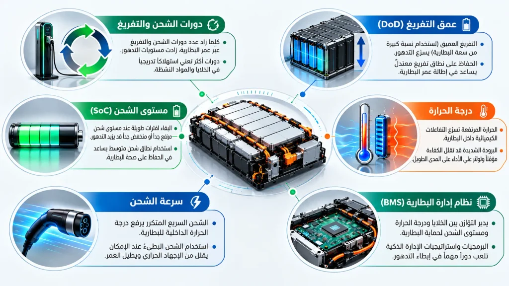 مخطط يوضح لماذا تحتاج بطارية PHEV الصغيرة إلى دورات شحن مكافئة أكثر من بطارية السيارة الكهربائية
