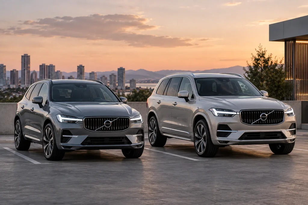 فولفو XC60 وXC90 جنبًا إلى جنب لإظهار اختلاف الحجم