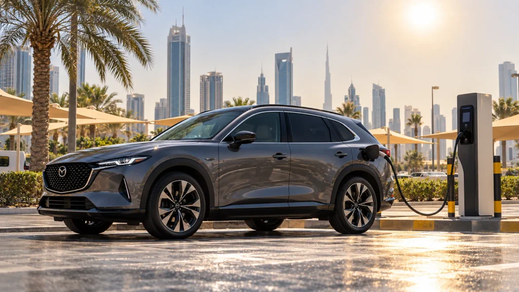 مازدا CX-6e أثناء الشحن المنزلي في بيئة خليجية